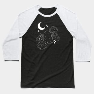 Moon Flower Ghost 1 Baseball T-Shirt
